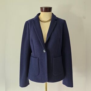 HOBBS LONDON Classic Blue Wool Blend Blazer. Size 8